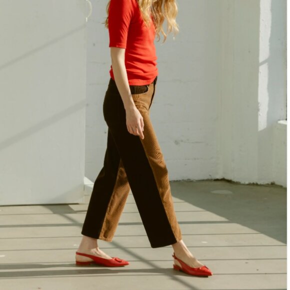 New Without Tags! CARLEEN Wraparound Two-Toned Relaxed Jeans, Size 8 - Picture 5 of 9